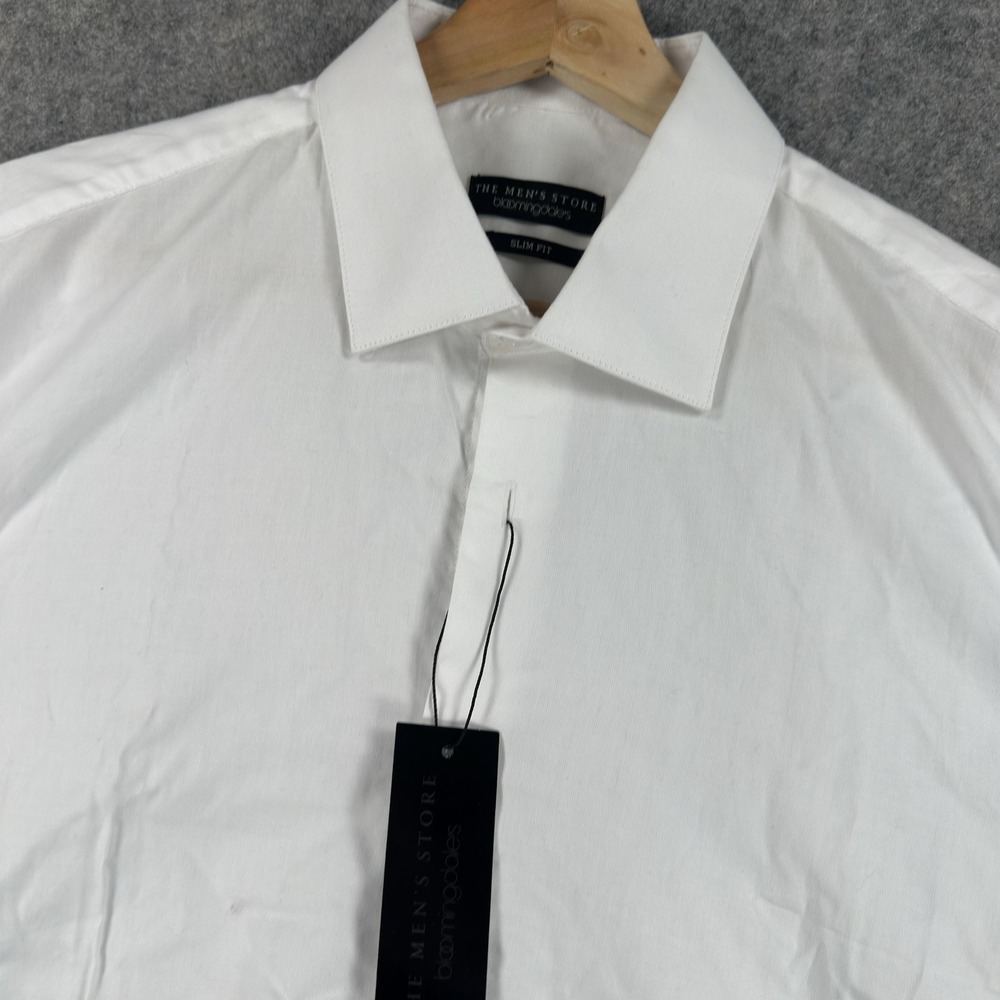 The Men's‎ Store Bloomingdale's Shirt Mens 16 34/35 White Slim Fit French Cuff
